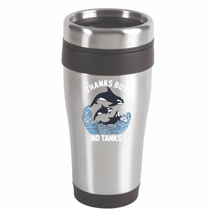 Save Orcas Thanks But No Tanks Gift Thanks But No Tanks Gift 16oz Travel Tumbler
