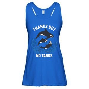 Save Orcas Thanks But No Tanks Gift Thanks But No Tanks Gift Ladies Essential Flowy Tank