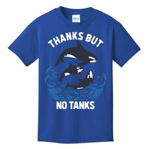 Save Orcas Thanks But No Tanks Gift Thanks But No Tanks Gift Kids T-Shirt