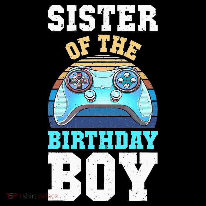Sister of the Birthday Matching Video Gamer Birthday Women's V-Neck T-Shirt