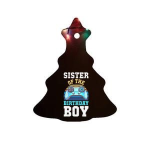 Sister of the Birthday Matching Video Gamer Birthday Ceramic Tree Ornament