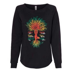 Smile Often Think Positively Inspiration Namaste Yoga Funny Gift Womens California Wash Sweatshirt