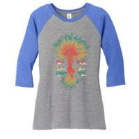 Smile Often Think Positively Inspiration Namaste Yoga Funny Gift Women's Tri-Blend 3/4-Sleeve Raglan Shirt