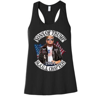 Sons Of Trump Maga Chapter 2024 Women's Racerback Tank