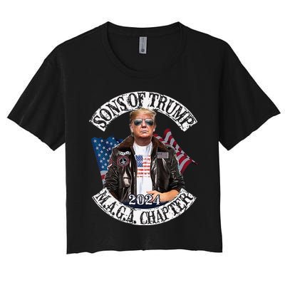 Sons Of Trump Maga Chapter 2024 Women's Crop Top Tee