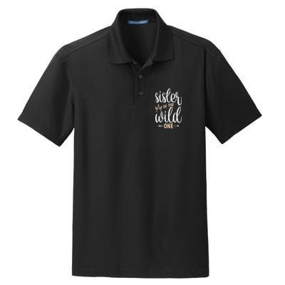 Sister Of The Wild One Birthday Dry Zone Grid Polo