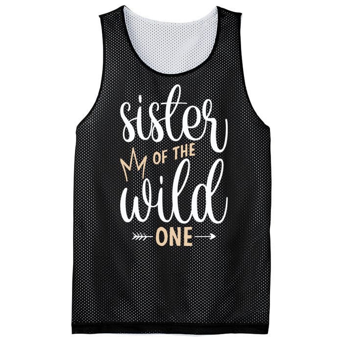 Sister Of The Wild One Birthday Mesh Reversible Basketball Jersey Tank