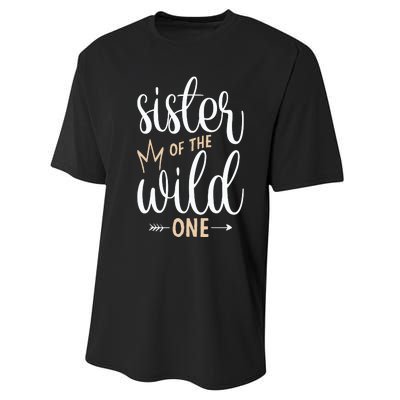 Sister Of The Wild One Birthday Performance Sprint T-Shirt