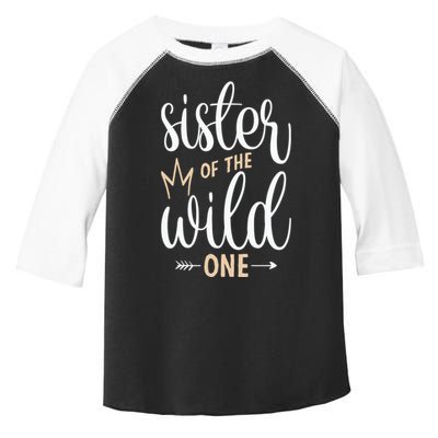 Sister Of The Wild One Birthday Toddler Fine Jersey T-Shirt