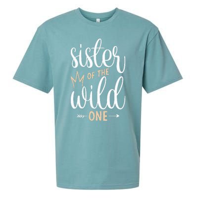 Sister Of The Wild One Birthday Sueded Cloud Jersey T-Shirt