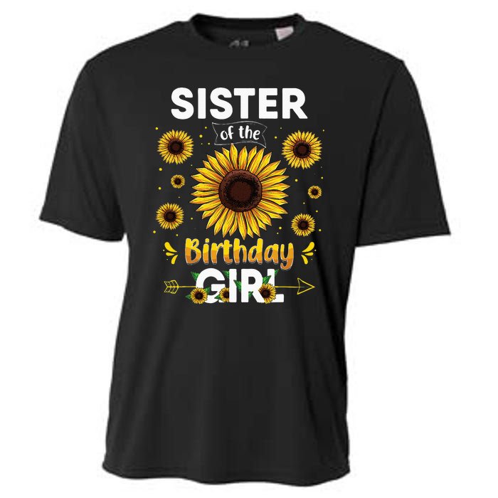 Sister Of The Birthday Sunflower Party Family Matching Cooling Performance Crew T-Shirt