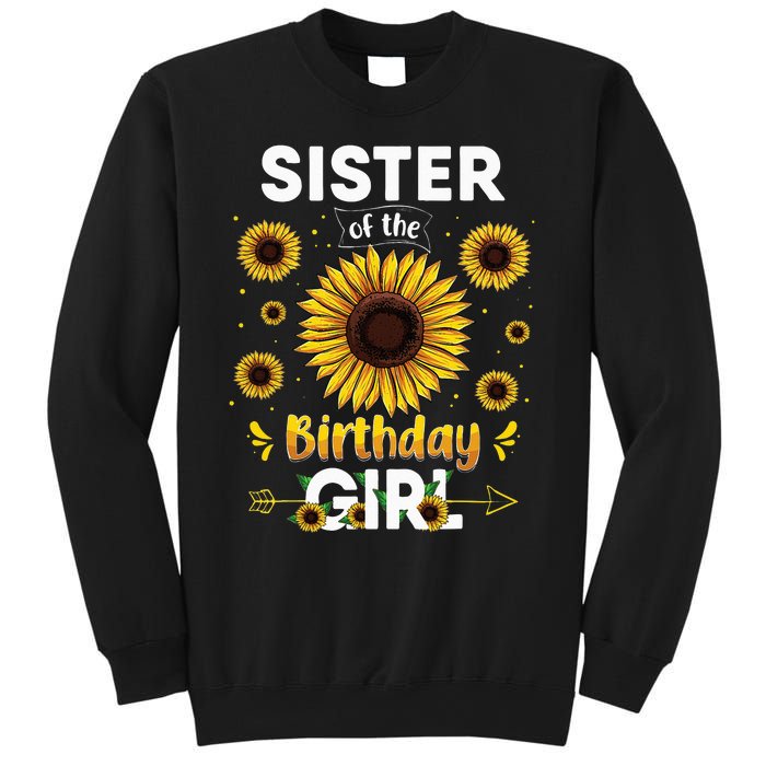 Sister Of The Birthday Sunflower Party Family Matching Sweatshirt