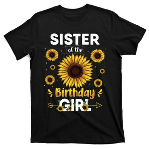 Sister Of The Birthday Sunflower Party Family Matching T-Shirt