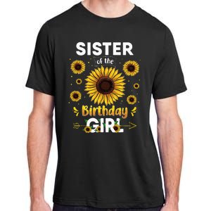 Sister Of The Birthday Sunflower Party Family Matching Adult ChromaSoft Performance T-Shirt