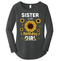 Sister Of The Birthday Sunflower Party Family Matching Women's Perfect Tri Tunic Long Sleeve Shirt