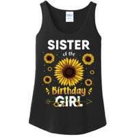 Sister Of The Birthday Sunflower Party Family Matching Ladies Essential Tank