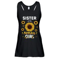 Sister Of The Birthday Sunflower Party Family Matching Ladies Essential Flowy Tank