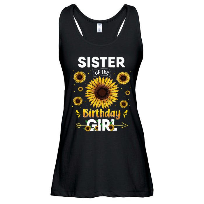 Sister Of The Birthday Sunflower Party Family Matching Ladies Essential Flowy Tank