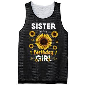 Sister Of The Birthday Sunflower Party Family Matching Mesh Reversible Basketball Jersey Tank