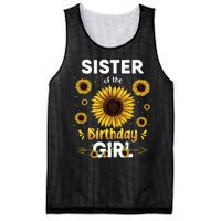 Sister Of The Birthday Sunflower Party Family Matching Mesh Reversible Basketball Jersey Tank