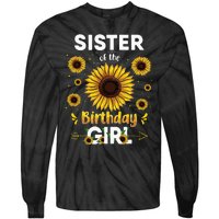 Sister Of The Birthday Sunflower Party Family Matching Tie-Dye Long Sleeve Shirt