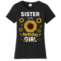 Sister Of The Birthday Sunflower Party Family Matching Women's T-Shirt