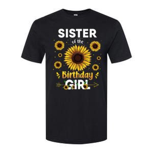 Sister Of The Birthday Sunflower Party Family Matching Softstyle CVC T-Shirt