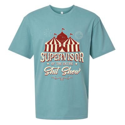 Supervisor Of The Entire Shit Show Funny Circus Boss Sueded Cloud Jersey T-Shirt
