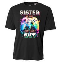 Sister Of The Birthday Boy Matching Video Game Birthday Cooling Performance Crew T-Shirt