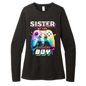 Sister Of The Birthday Boy Matching Video Game Birthday Womens CVC Long Sleeve Shirt