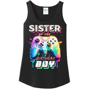 Sister Of The Birthday Boy Matching Video Game Birthday Ladies Essential Tank