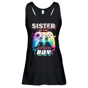 Sister Of The Birthday Boy Matching Video Game Birthday Ladies Essential Flowy Tank