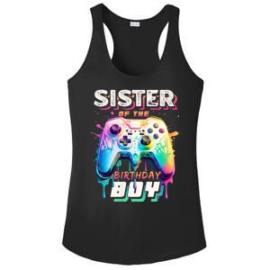 Sister Of The Birthday Boy Matching Video Game Birthday Ladies PosiCharge Competitor Racerback Tank