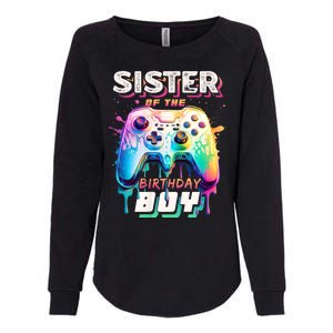 Sister Of The Birthday Boy Matching Video Game Birthday Womens California Wash Sweatshirt