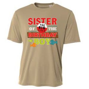 Sister Of The Birthday Big One Fishing Family Matching Cooling Performance Crew T-Shirt