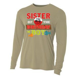 Sister Of The Birthday Big One Fishing Family Matching Cooling Performance Long Sleeve Crew