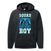 Squad Of The Birthday Boy Matching Video Gamer Birthday Performance Fleece Hoodie