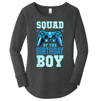 Squad Of The Birthday Boy Matching Video Gamer Birthday Women's Perfect Tri Tunic Long Sleeve Shirt