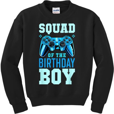 Squad Of The Birthday Boy Matching Video Gamer Birthday Kids Sweatshirt