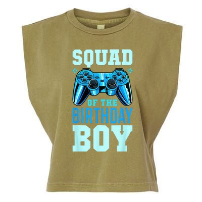 Squad Of The Birthday Boy Matching Video Gamer Birthday Garment-Dyed Women's Muscle Tee