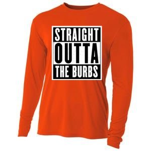 Straight Outta The Burbs Straight Outta The Suburbs Cool Gift Cooling Performance Long Sleeve Crew