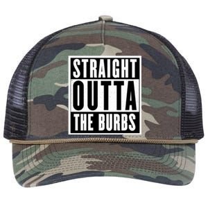 Straight Outta The Burbs Straight Outta The Suburbs Cool Gift Retro Rope Trucker Hat Cap