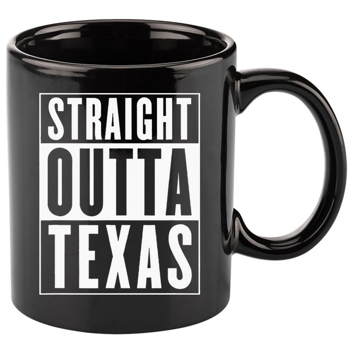 Straight Outta Texas 11oz C Handle Ceramic Mug