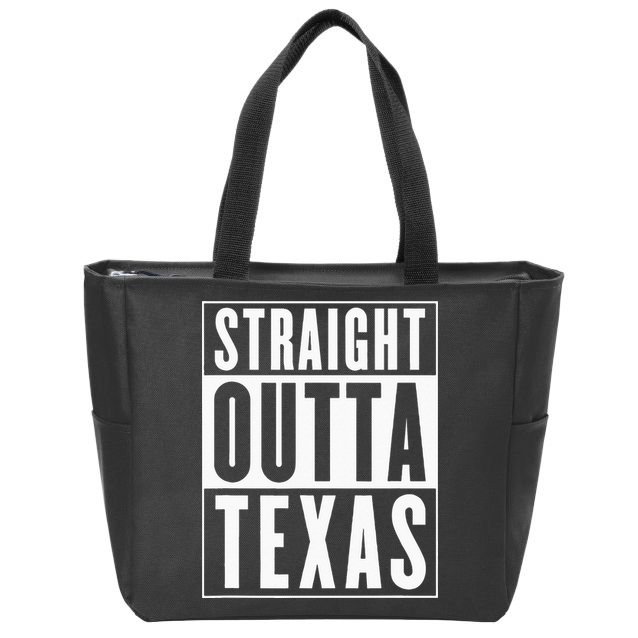 Straight Outta Texas Zip Tote Bag
