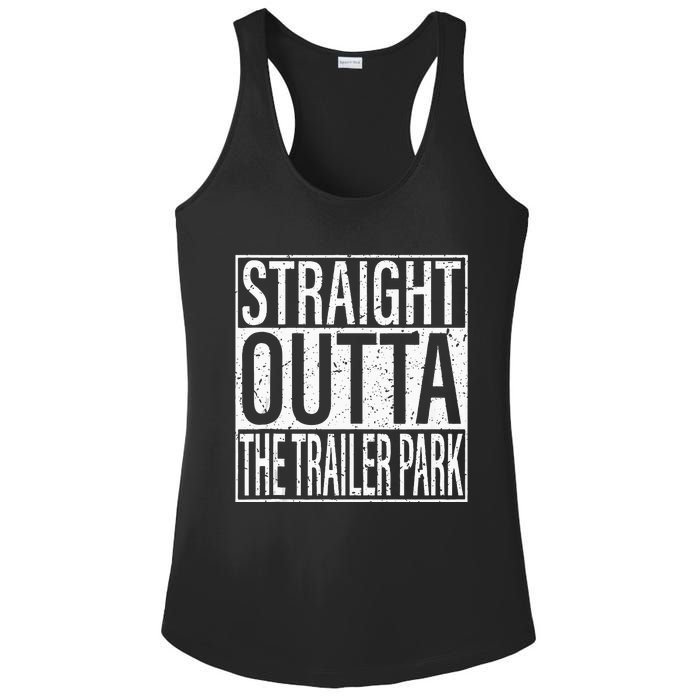 Straight Outta The Trailer Park Funny Ladies PosiCharge Competitor Racerback Tank