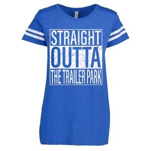 Straight Outta The Trailer Park Funny Enza Ladies Jersey Football T-Shirt