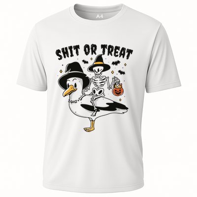 Shit Or Treat Funny Halloween Cooling Performance Crew T-Shirt