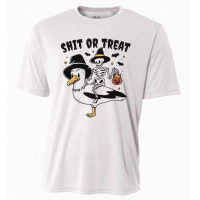 Shit Or Treat Funny Halloween Cooling Performance Crew T-Shirt