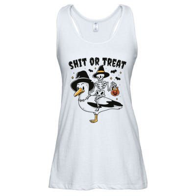 Shit Or Treat Funny Halloween Ladies Essential Flowy Tank