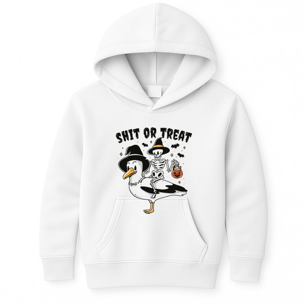 Shit Or Treat Funny Halloween Kids Hoodie
